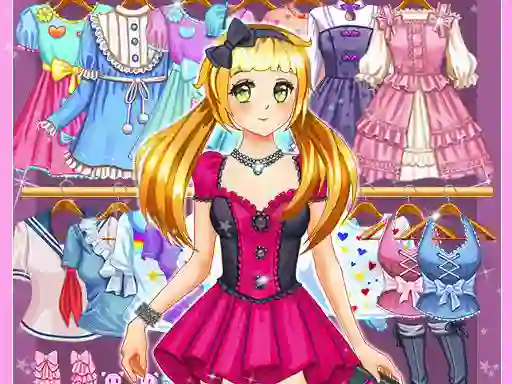 Leikur Anime Kawaii Dress Up á netinu
