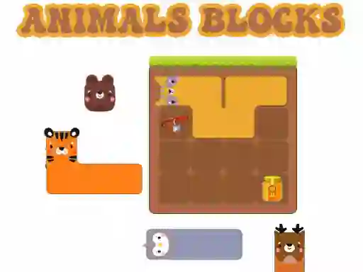 Leikur Animals Blocks á netinu