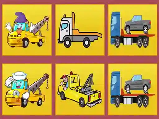 Leikur Tow Trucks Memory á netinu