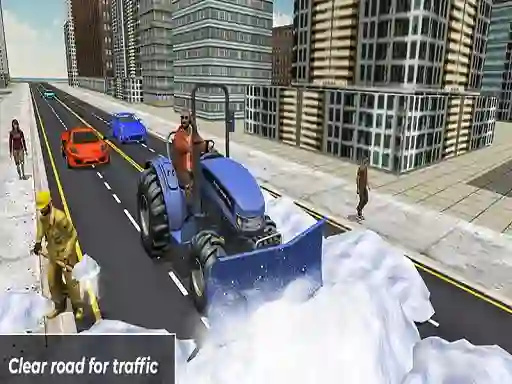 Leikur Grand Snow Clean Road Driving Simulator á netinu
