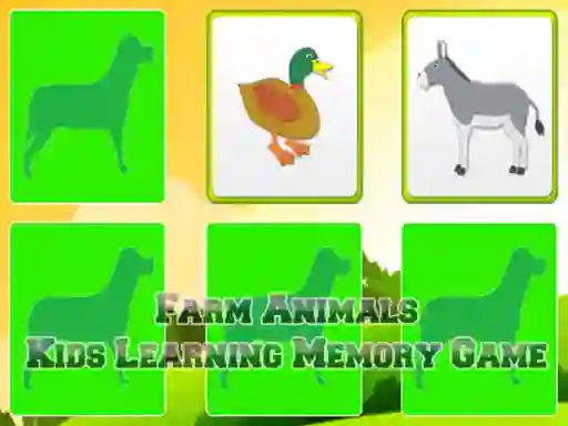 Leikur Farm Animals Kids Learning  Memory á netinu