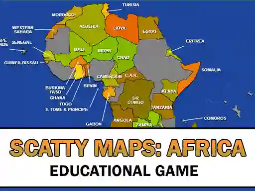 Leikur Scatty Maps Africa á netinu