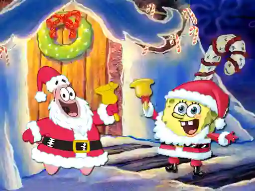 Leikur SpongeBob Christmas Jigsaw Puzzle á netinu