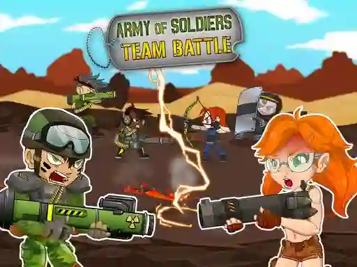 Leikur Army of soldiers: Team Battle á netinu