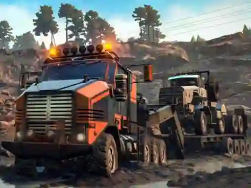 Leikur Trucks in Mud Jigsaw á netinu