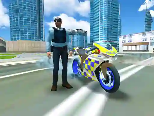 Leikur Police Motorbike Traffic Rider á netinu