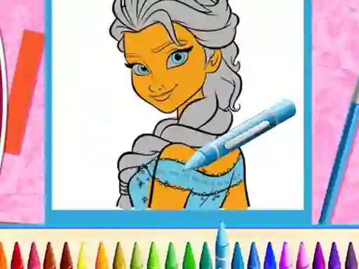 Leikur The Princess Sisters Coloring á netinu