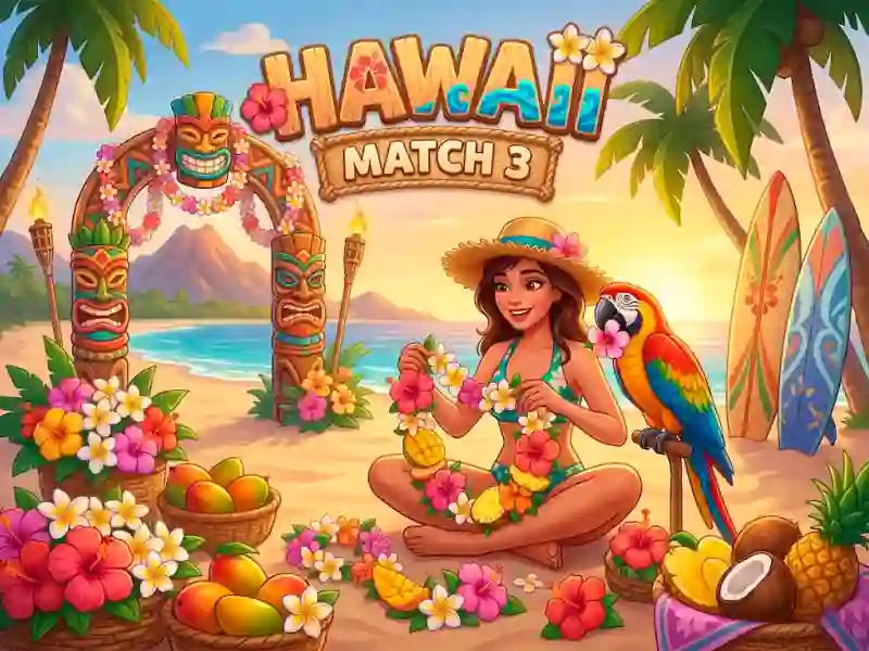 Leikur Hawaii Match 3 á netinu