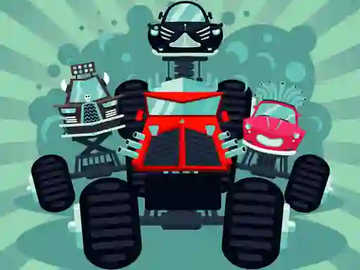Leikur Crazy Monster Trucks Memory á netinu