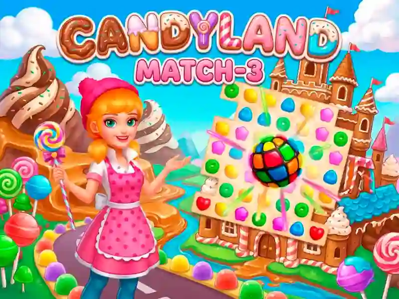 Leikur Candyland: Match-3 á netinu