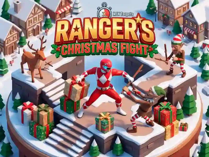 Leikur Power Rangers Christmas run á netinu