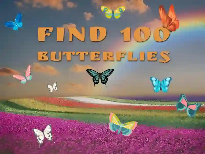 Leikur Find 100 butterflies á netinu