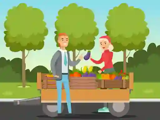 Leikur Selling Trucks Match 3 á netinu