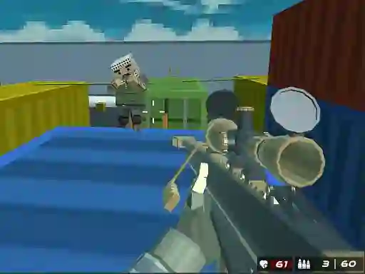 Leikur Shooting Blocky Combat Swat Gungame Survival á netinu