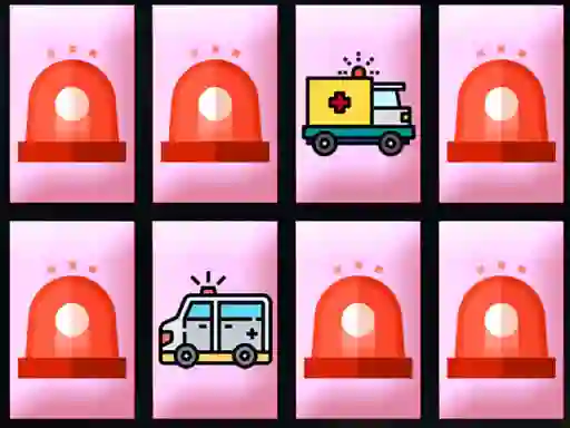Leikur Ambulance Trucks Memory á netinu