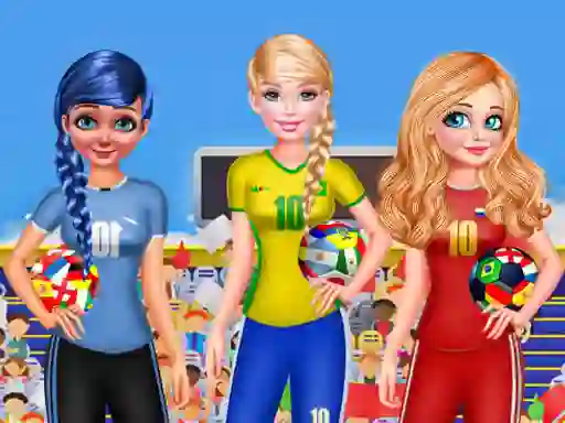 Leikur BFF Princess Vote For  FIFA 2018 Quarter Finals á netinu