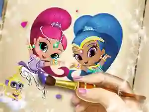 Leikur Shimmer And Shine Coloring Book á netinu