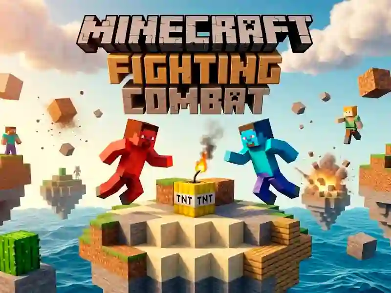 Leikur Minecrafts Fighting Combat á netinu