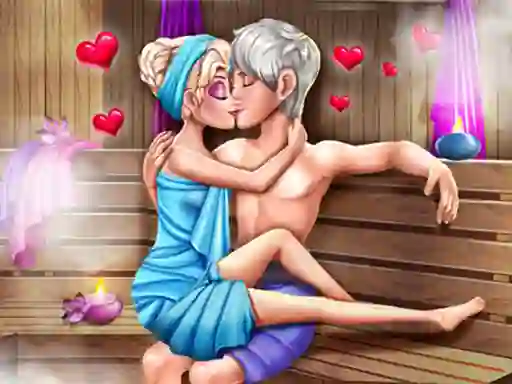Leikur Ice Queen Sauna Flirting á netinu