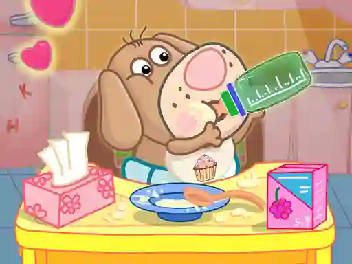 Leikur Hippo Baby Care Game á netinu