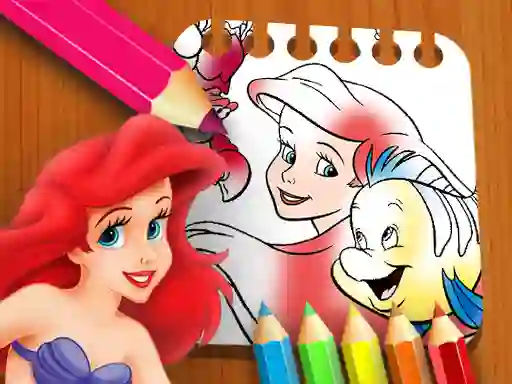 Leikur The Little Mermaid Coloring Book á netinu