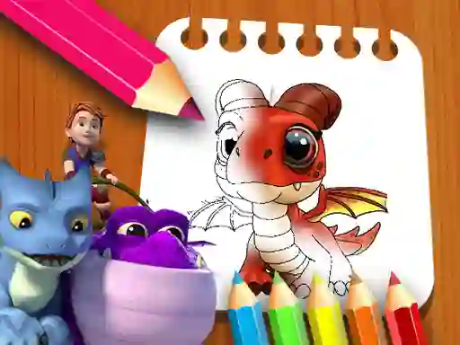 Leikur Dragon Rescue Riders Coloring Book á netinu