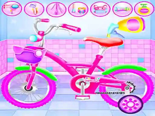 Leikur Girl Bike Fix & Washing Salon á netinu