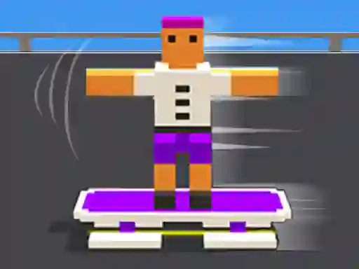 Leikur Blocky Skater Rush á netinu