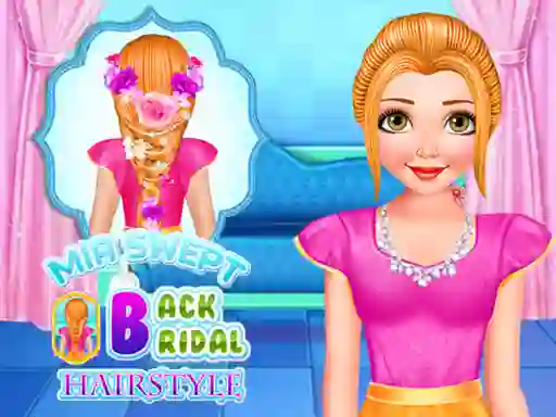 Leikur Mia Swept Back Bridal Hairstyle á netinu