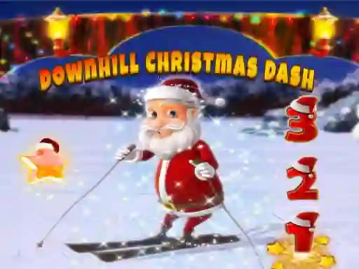 Leikur Downhill Christmas Dash á netinu