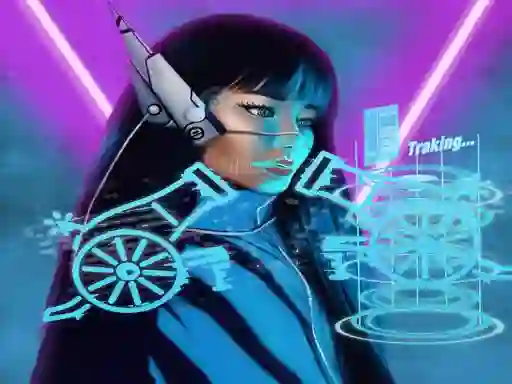 Leikur Neon Cannon á netinu