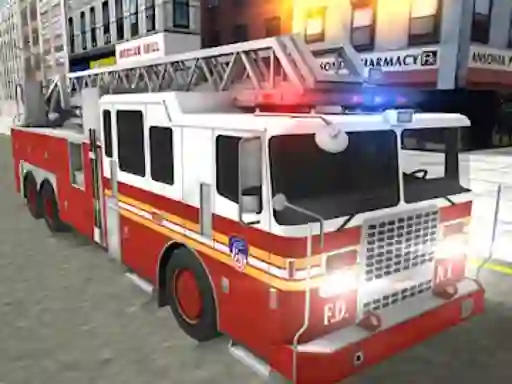 Leikur Real Truck Fire Drive Sim á netinu