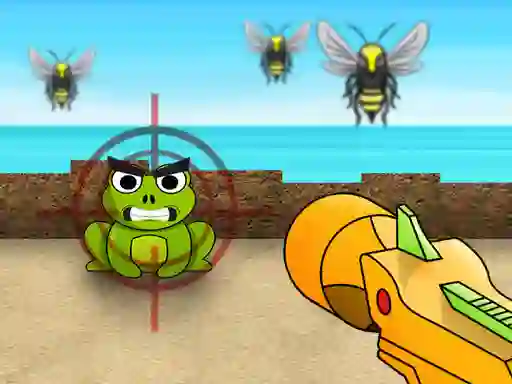 Leikur Bubble Gun Beach á netinu