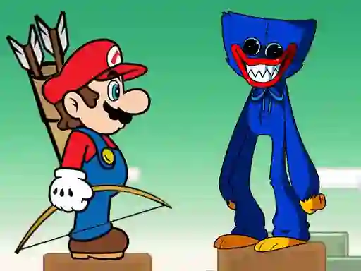 Leikur Mario vs Huggy Wuggy á netinu
