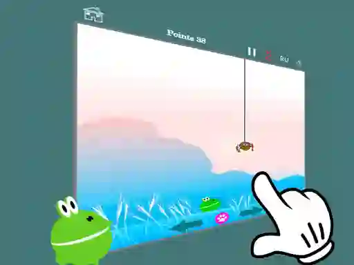 Leikur Hunt feed the frog 2 á netinu