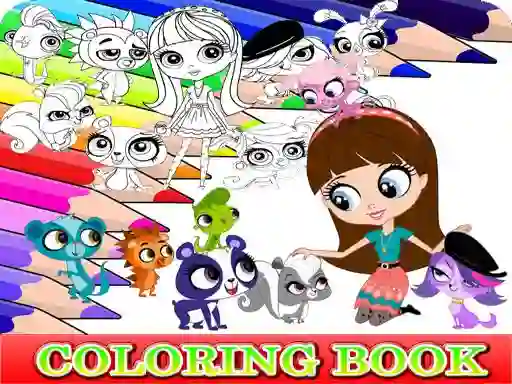 Leikur Coloring Book for Littlest Pet Shop á netinu
