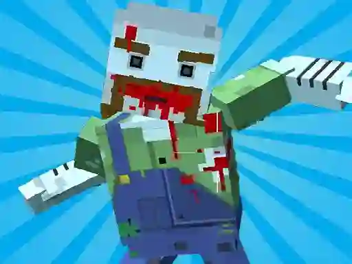 Leikur Blocky Gun Warfare Zombie á netinu