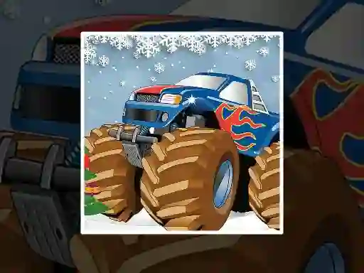 Leikur Winter Monster Truck Puzzles á netinu