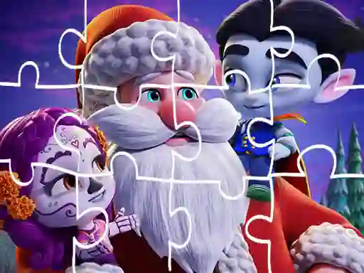 Leikur Super Monsters Christmas Jigsaw á netinu