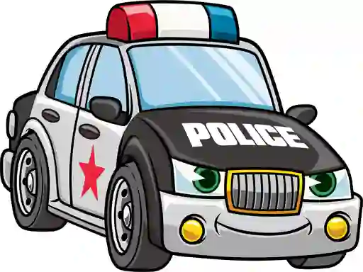 Leikur Cartoon Police Cars Puzzle á netinu