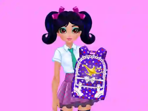 Leikur Jasmine and Elsa School Bag Design Contest á netinu
