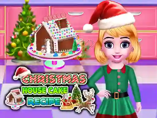 Leikur Christmas House Cake Recipe á netinu