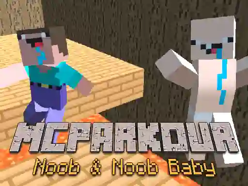 Leikur MCParkour Noob & Noob Baby á netinu