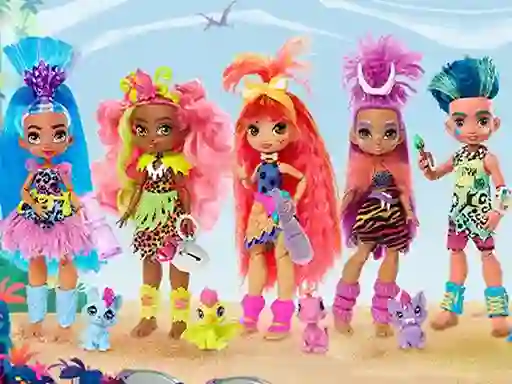 Leikur Cave Club Dolls Jigsaw Puzzle Collection á netinu