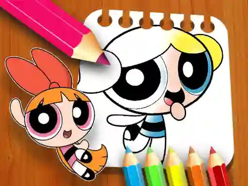 Leikur The Powerpuff Girls Coloring Book á netinu