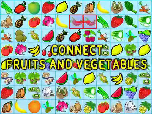 Leikur Connect Fruits and Vegetables á netinu