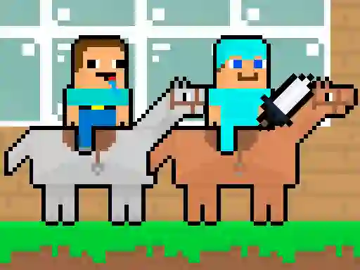 Leikur Noob vs Pro HorseCraft á netinu