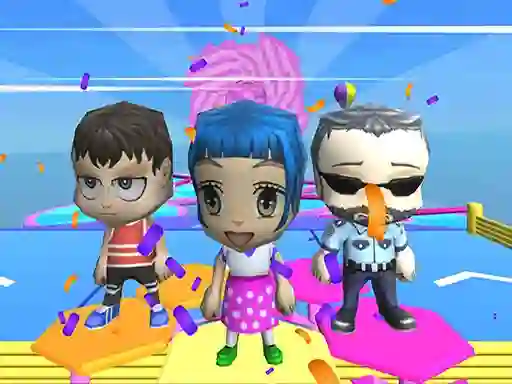 Leikur Fall Guys And Girls Chibi Race Knockdown Multiplay á netinu
