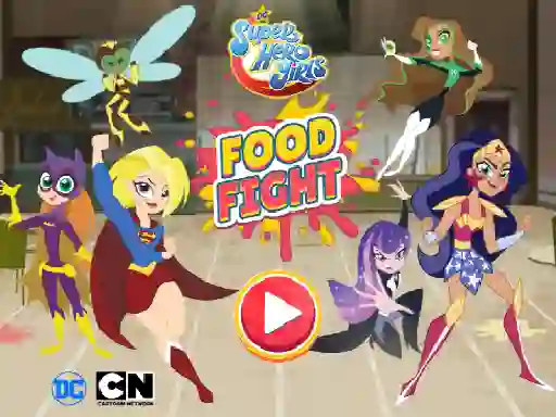 Leikur DC Super Hero Girls Food Fight á netinu