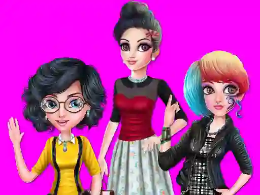 Leikur College Girl Squad Fashion Dressup á netinu